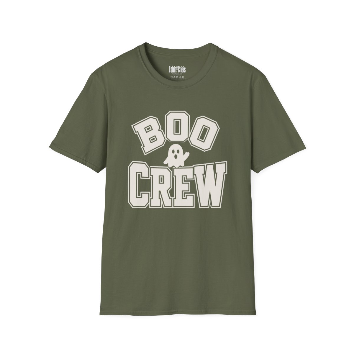 Boo Crew Halloween T-Shirt in Military Green