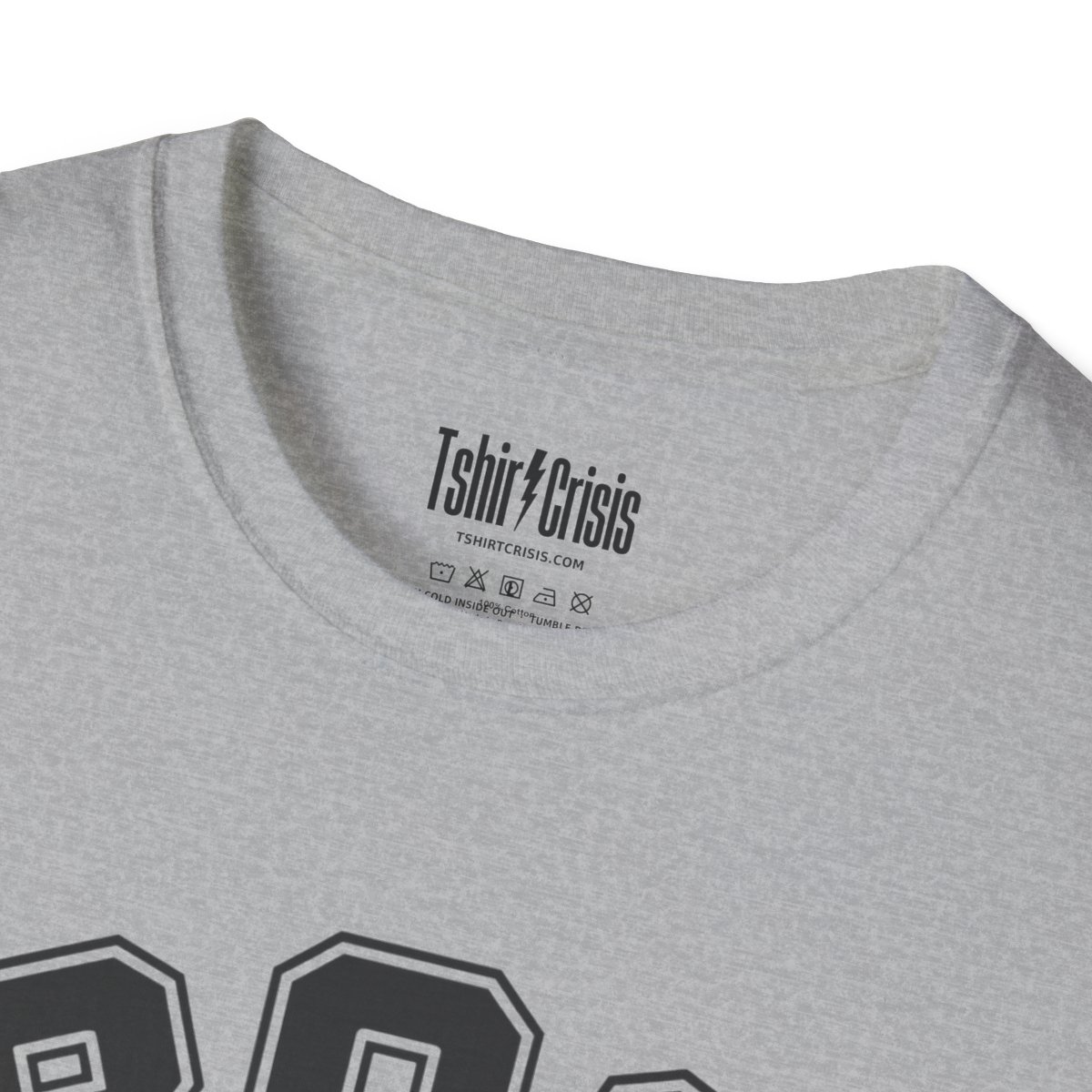 Boo Crew Halloween T-Shirt in Sport Grey, branded inside neck label