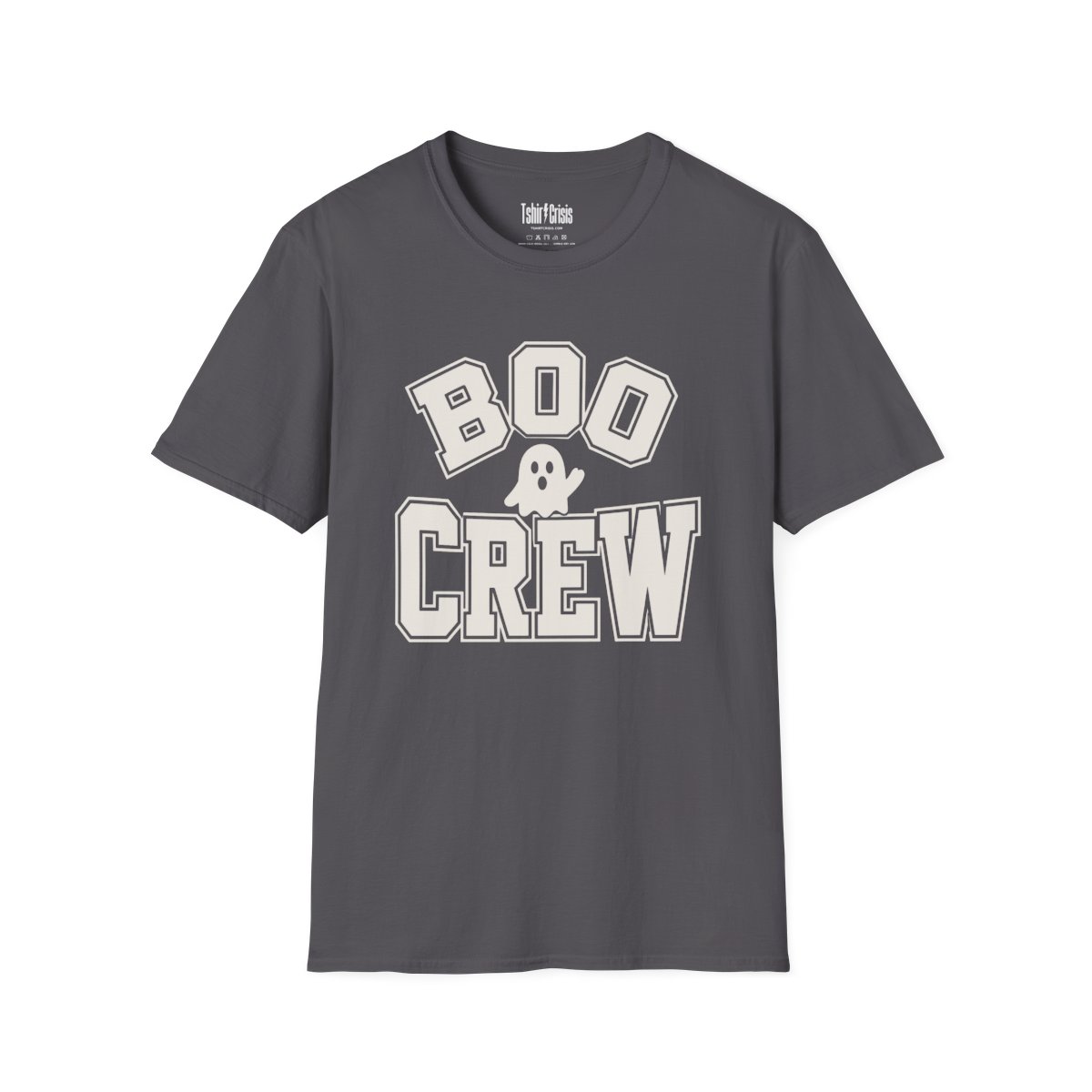 Boo Crew Halloween T-Shirt in Charcoal