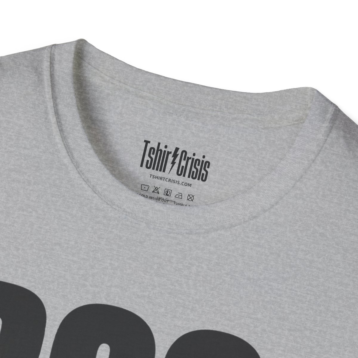 Boo. Now Leave Me Alone Halloween T-Shirt in Sport Grey, branded inside neck label