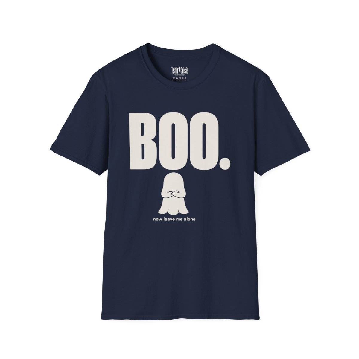Boo. Now Leave Me Alone Halloween T-Shirt in Navy