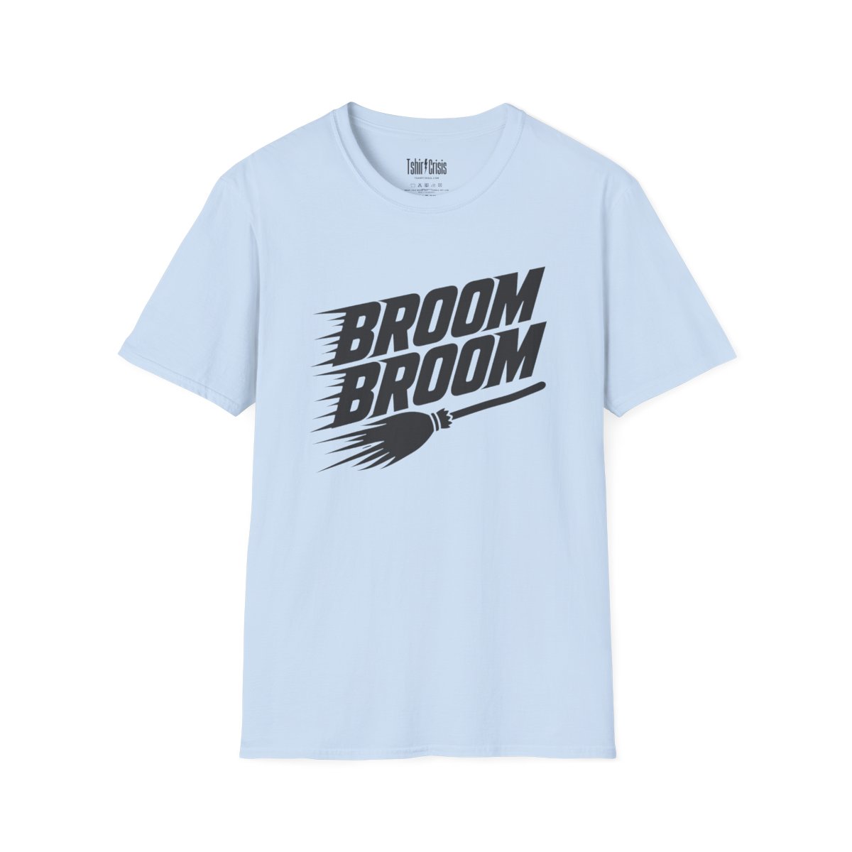 Broom Broom Halloween T-Shirt in Light Blue