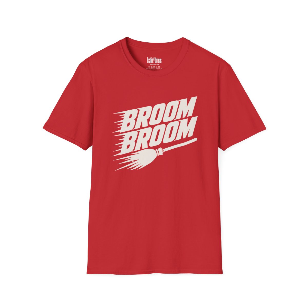Broom Broom Halloween T-Shirt in Red