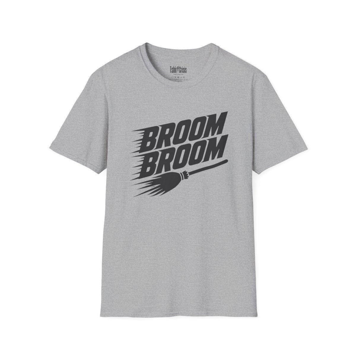Broom Broom Halloween T-Shirt in Sport Grey
