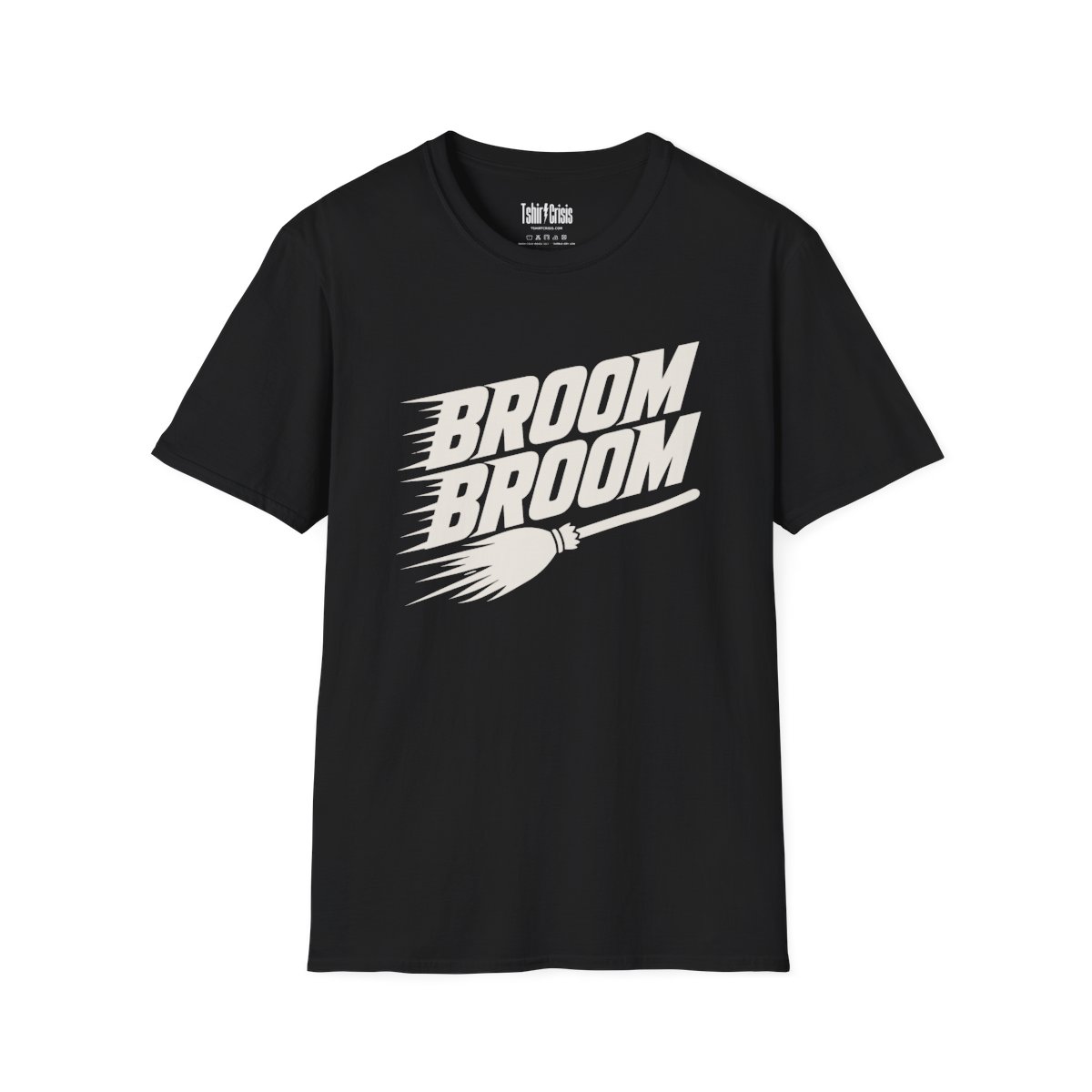 Broom Broom Halloween T-Shirt in Black