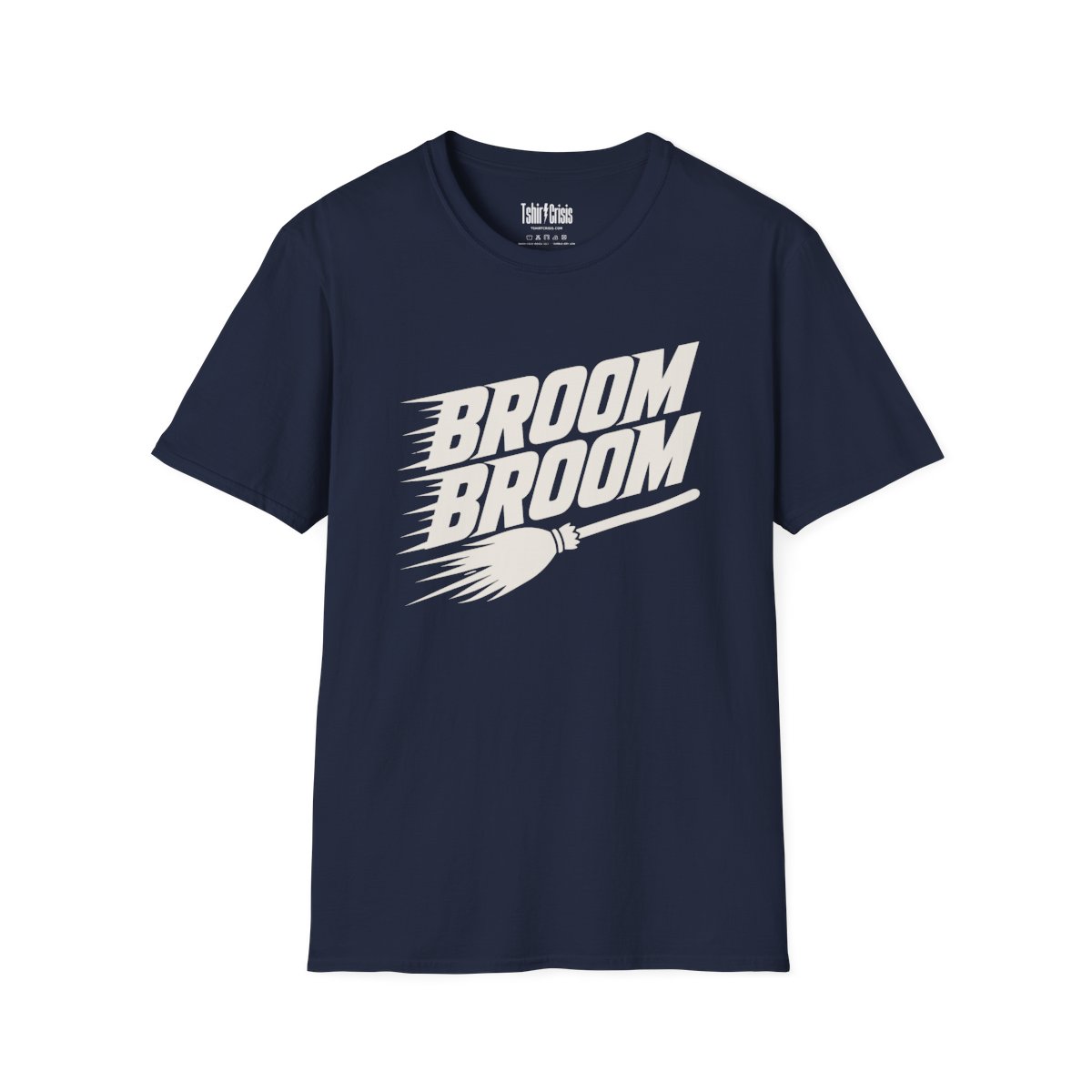 Broom Broom Halloween T-Shirt in Navy