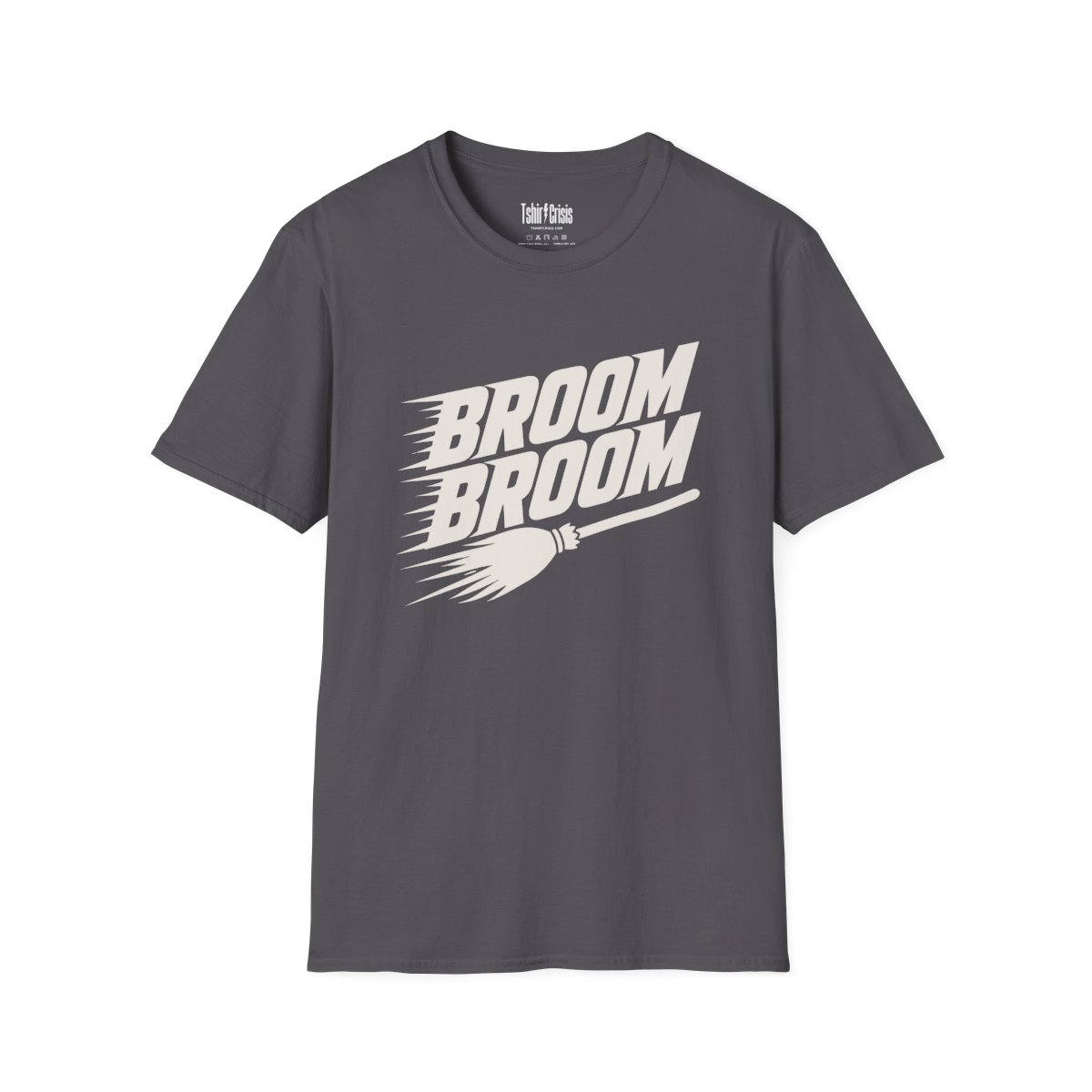 Broom Broom Halloween T-Shirt in Charcoal