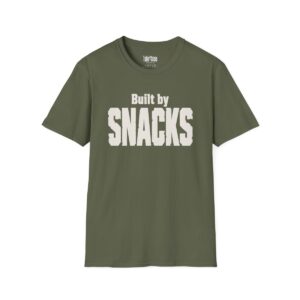 Built by Snacks Dad T-Shirt in Military Green