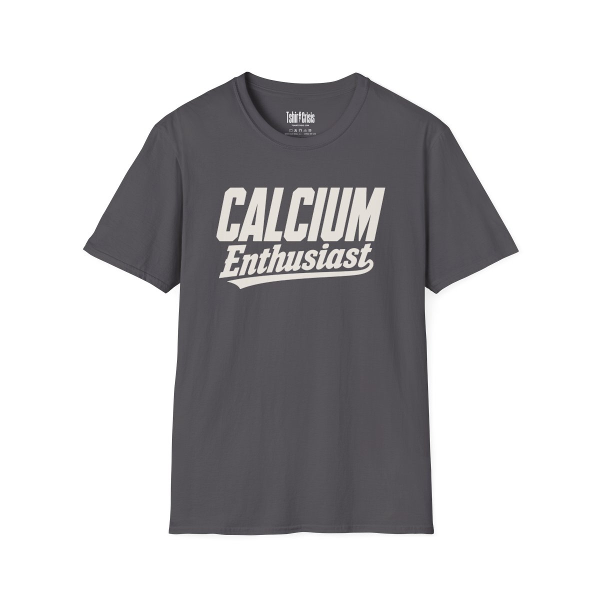 Calcium Enthusiast Halloween T-Shirt in Charcoal