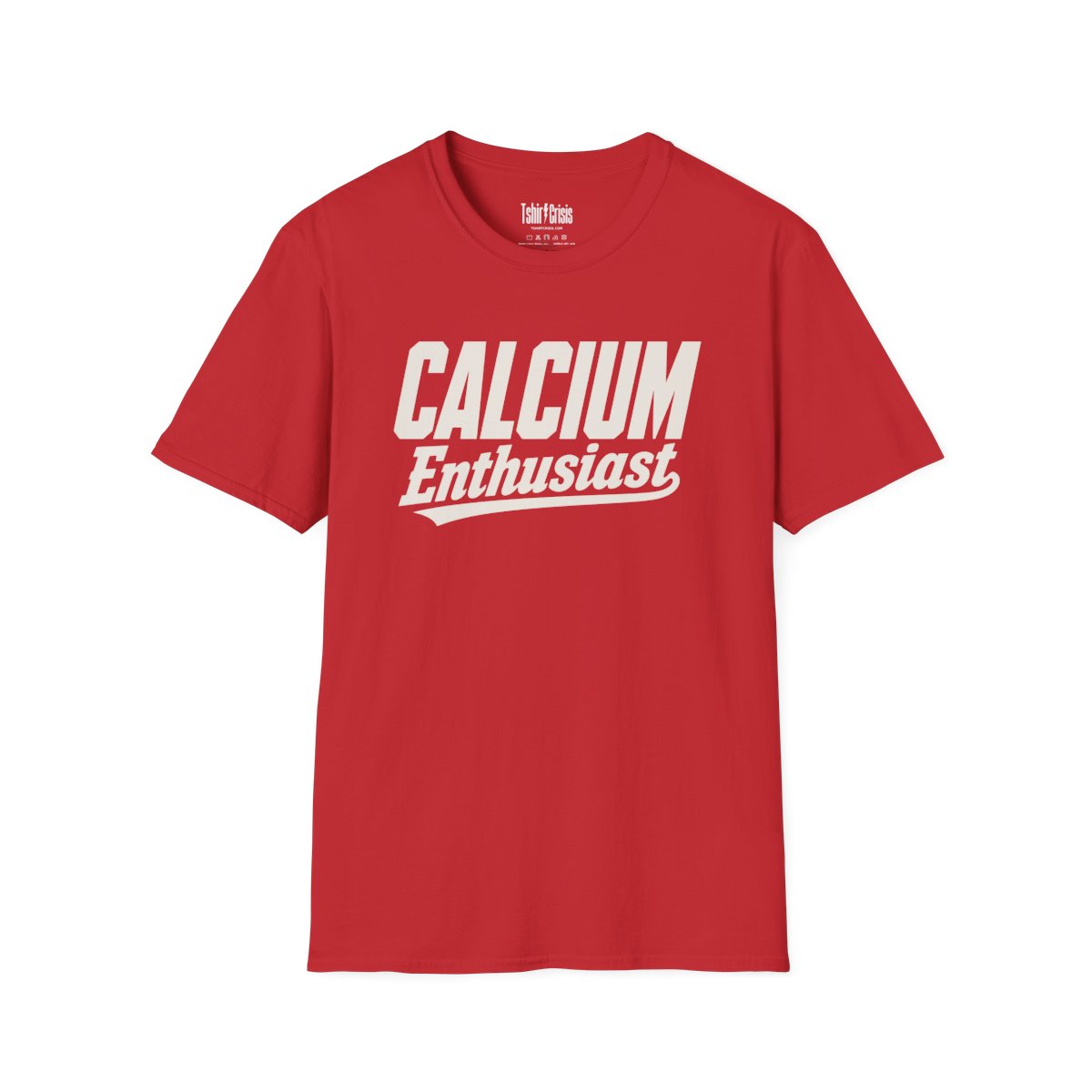 Calcium Enthusiast Halloween T-Shirt in Red