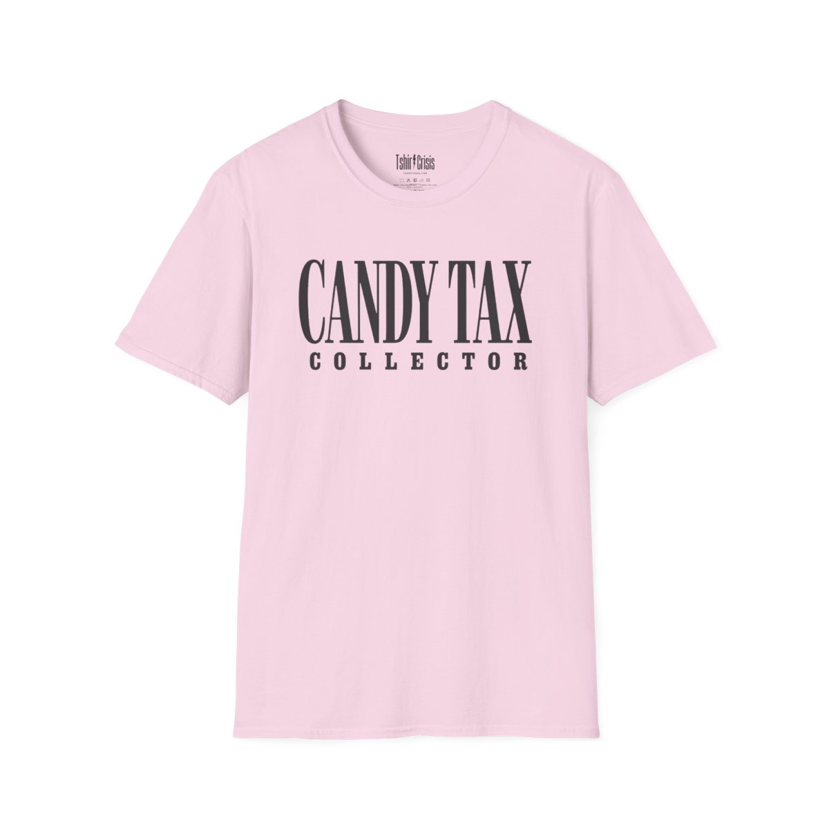 Candy Tax Collector Halloween T-Shirt in Light Pink