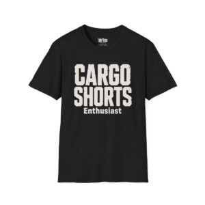 Cargo Shorts Enthusiast Dad T-Shirt in Black