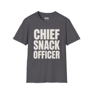 Chief Snack Officer Mom T-Shirt in Charcoal