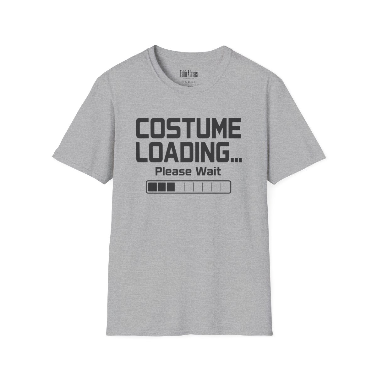 Costume Loading... Please Wait Halloween T-Shirt in Sport Grey
