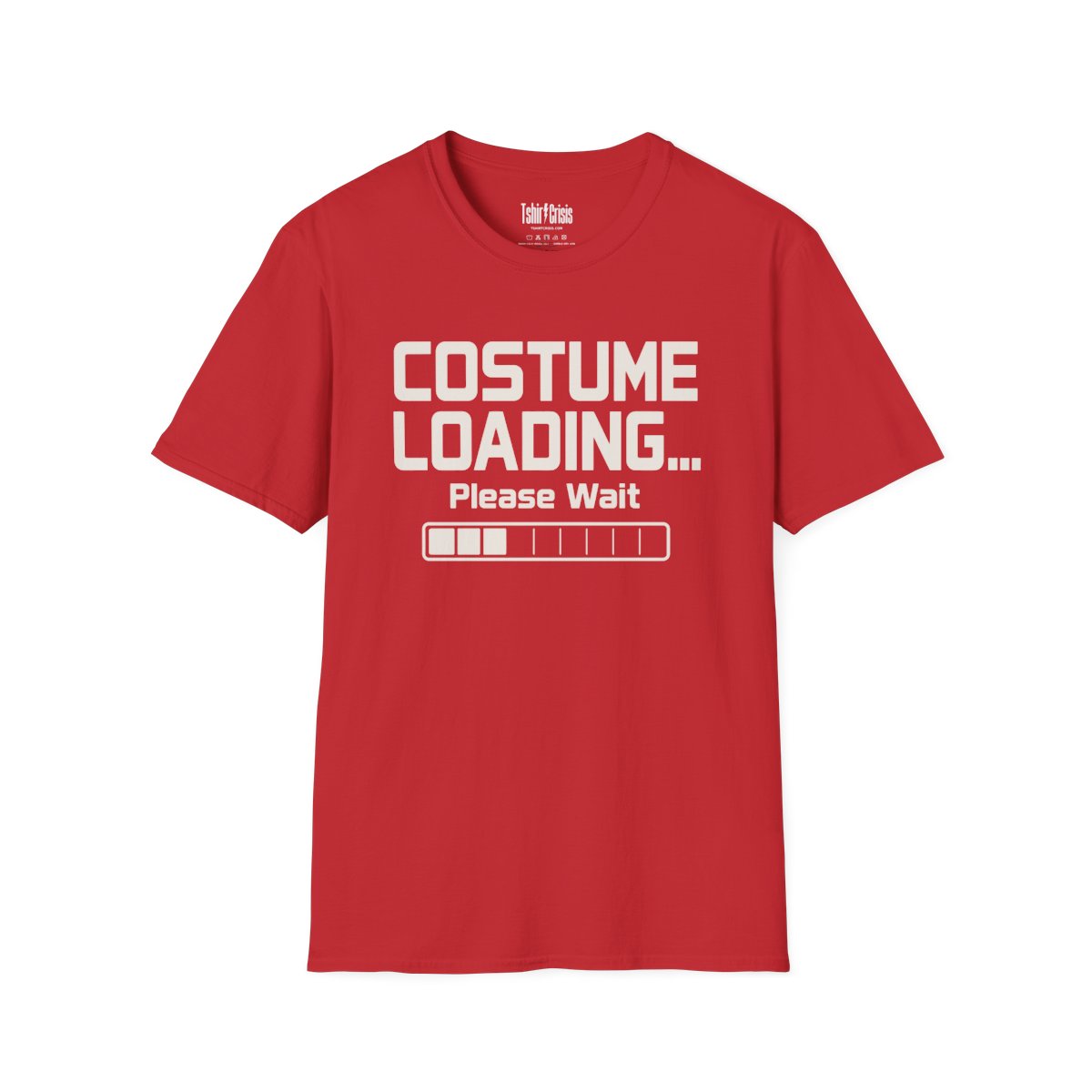 Costume Loading... Please Wait Halloween T-Shirt in Red