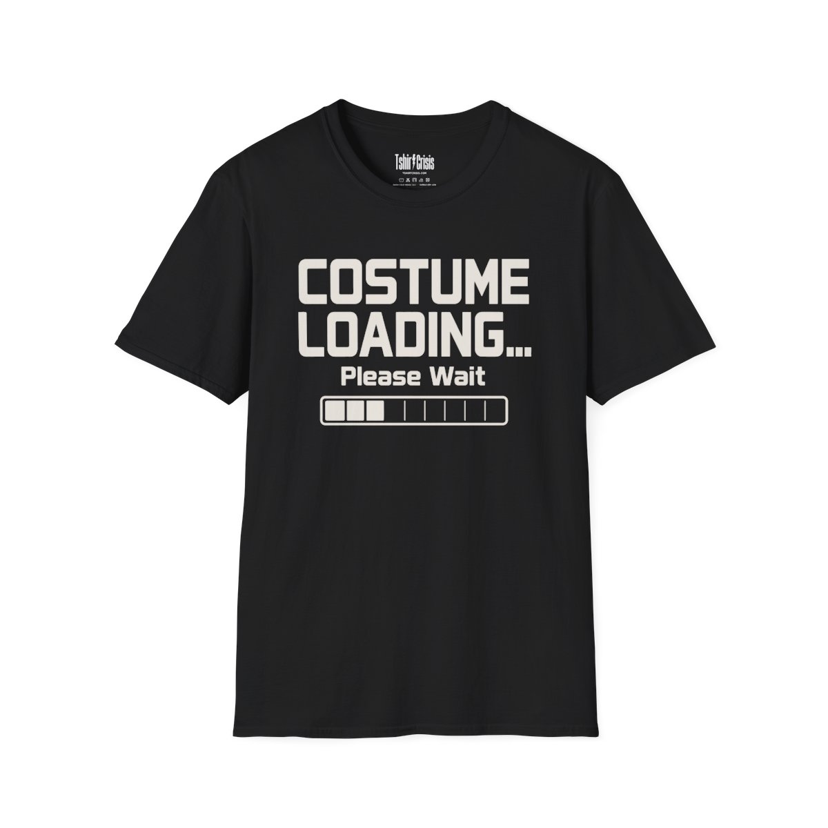Costume Loading... Please Wait Halloween T-Shirt in Black