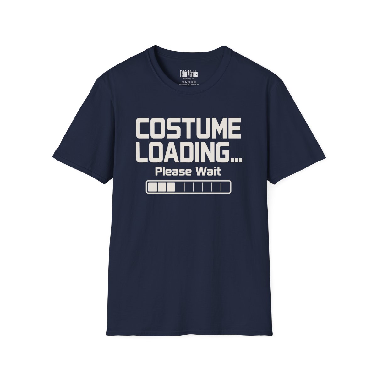 Costume Loading... Please Wait Halloween T-Shirt in Navy