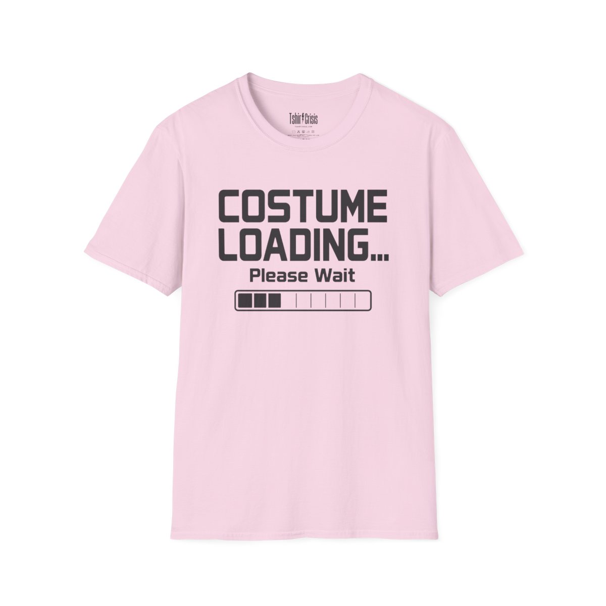 Costume Loading... Please Wait Halloween T-Shirt in Light Pink