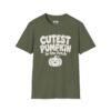 Cutest Pumpkin in the Patch Halloween T-Shirt in Military Green