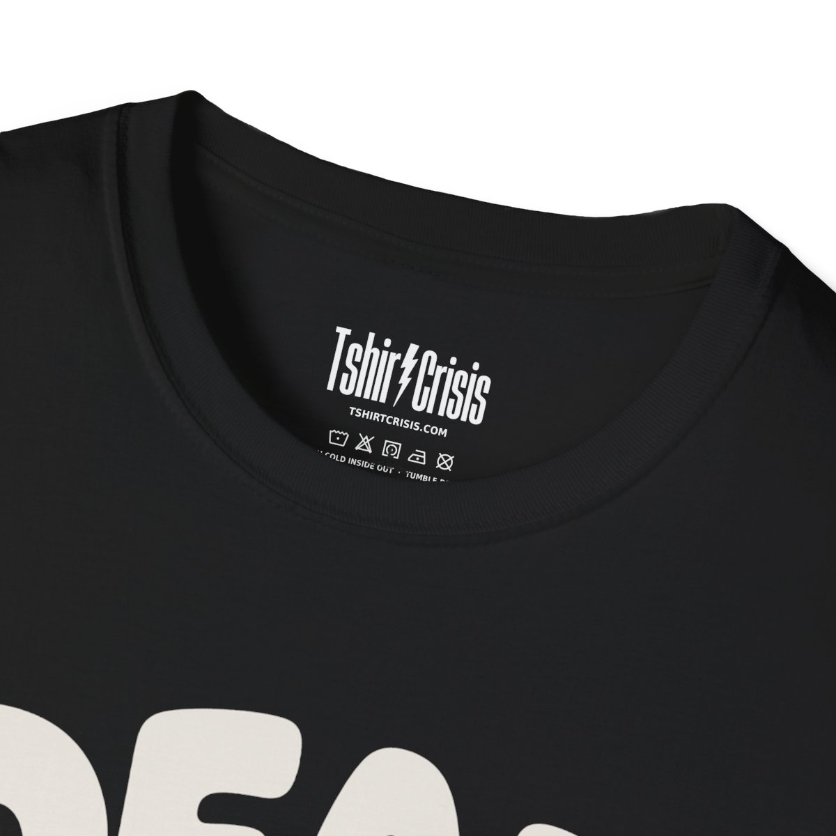 Dead Tired Halloween T-Shirt in Black, branded inside neck label