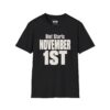 Diet Starts November 1st Halloween T-Shirt in Black