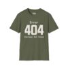 Error 404: Costume Not Found Halloween T-Shirt in Military Green