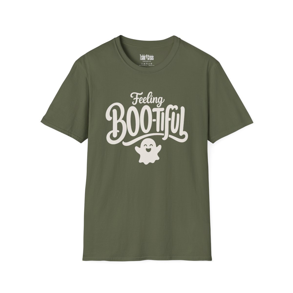 Feeling Boo-tiful Halloween T-Shirt in Military Green