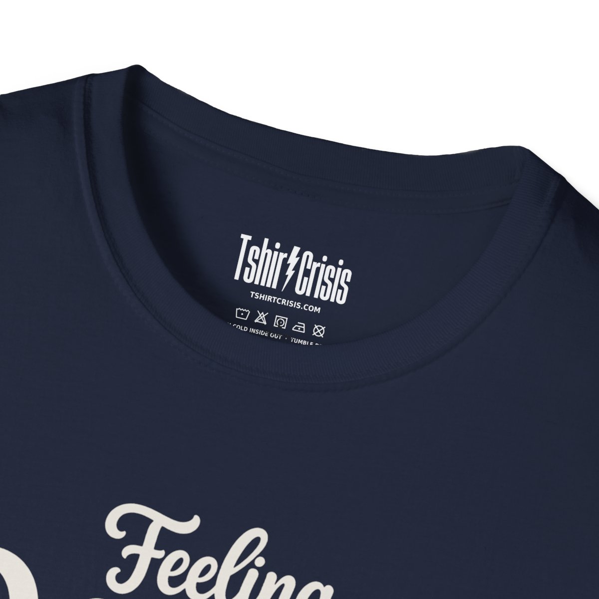 Feeling Boo-tiful Halloween T-Shirt in Navy, branded inside neck label