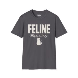 Feline Spooky Halloween T-Shirt in Charcoal