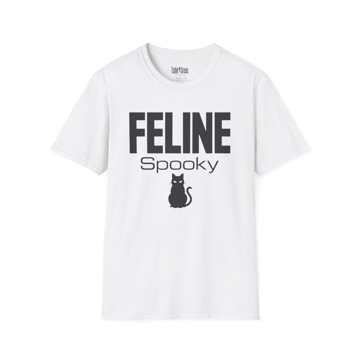 Feline Spooky Halloween T-Shirt in White