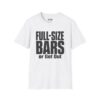 Full-Size Bars or Get Out Halloween T-Shirt in White