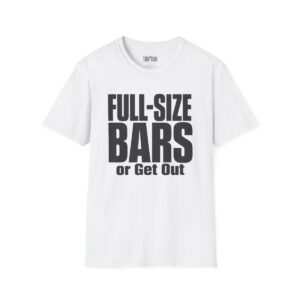 Full-Size Bars or Get Out Halloween T-Shirt in White