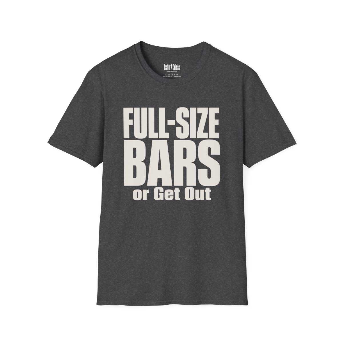 Full-Size Bars or Get Out Halloween T-Shirt in Dark Heather