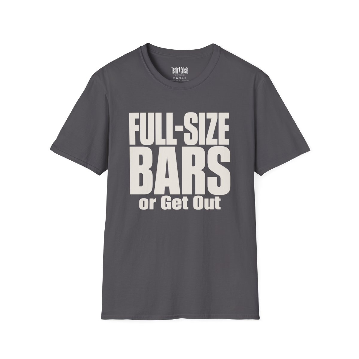 Full-Size Bars or Get Out Halloween T-Shirt in Charcoal