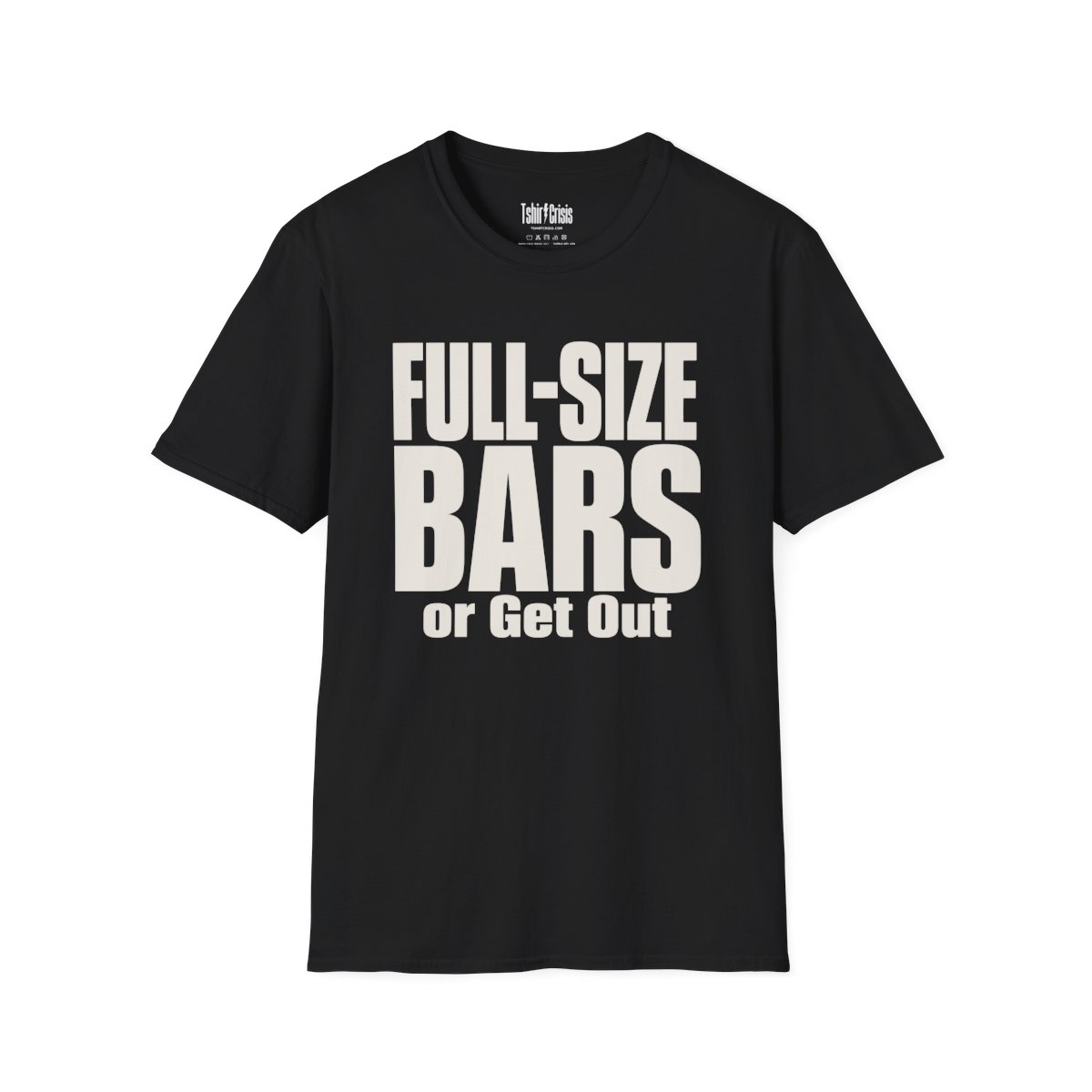 Full-Size Bars or Get Out Halloween T-Shirt in Black