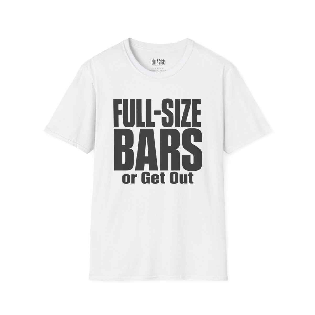 Full-Size Bars or Get Out Halloween T-Shirt in White