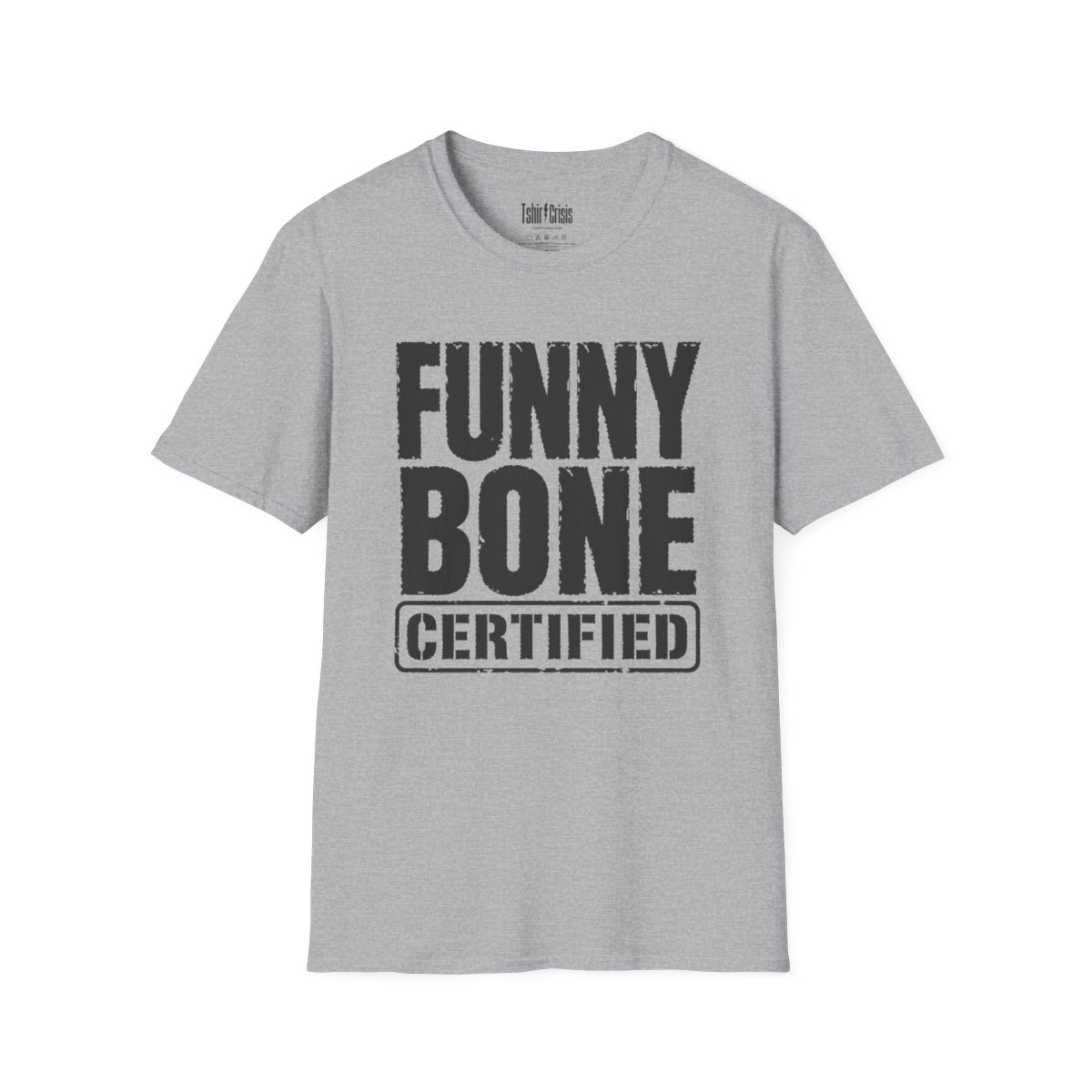 Funny Bone Certified Halloween T-Shirt in Sport Grey