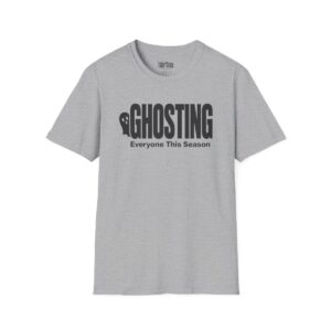 Ghosting Everyone This Season Halloween T-Shirt in Sport Grey