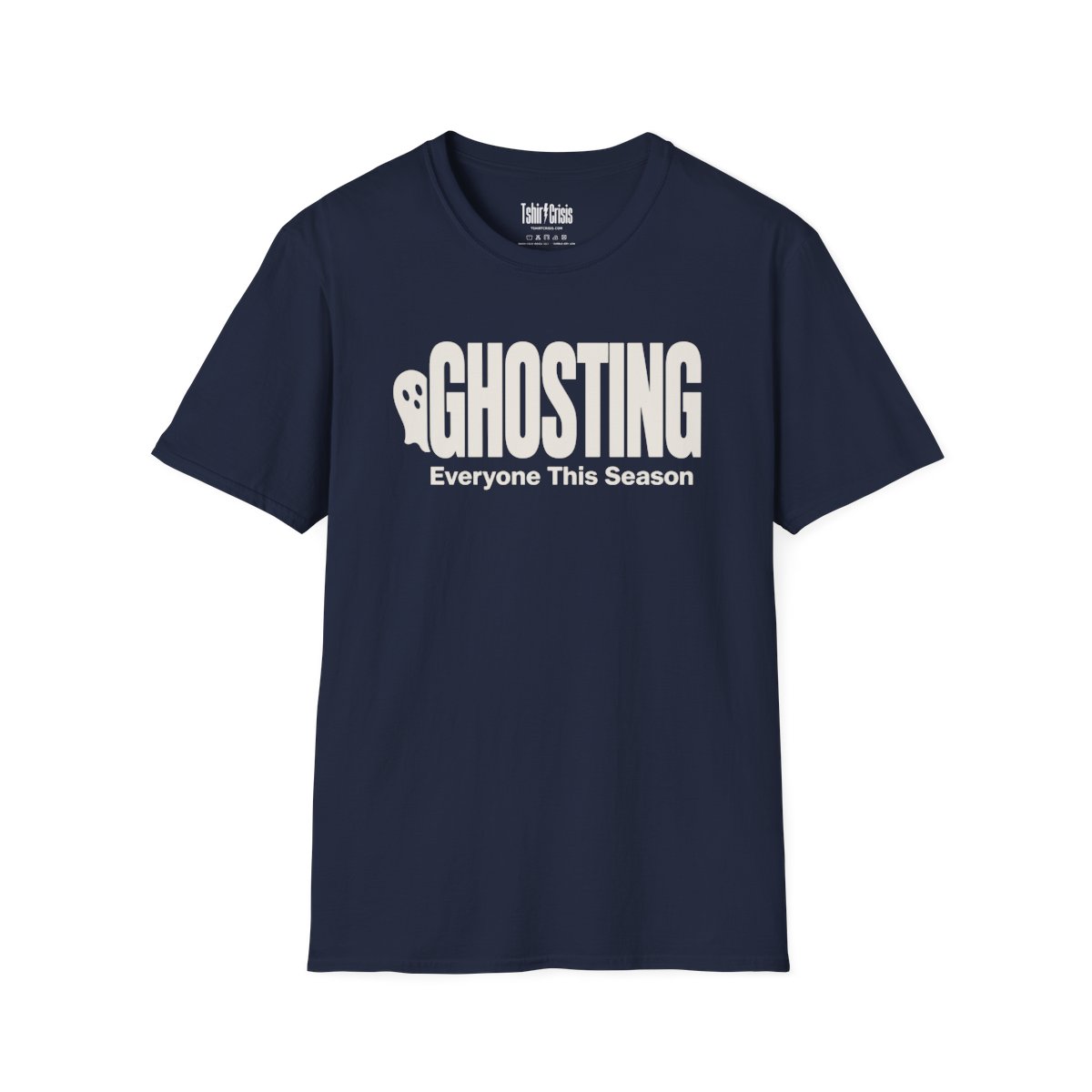 Ghosting Everyone This Season Halloween T-Shirt in Navy