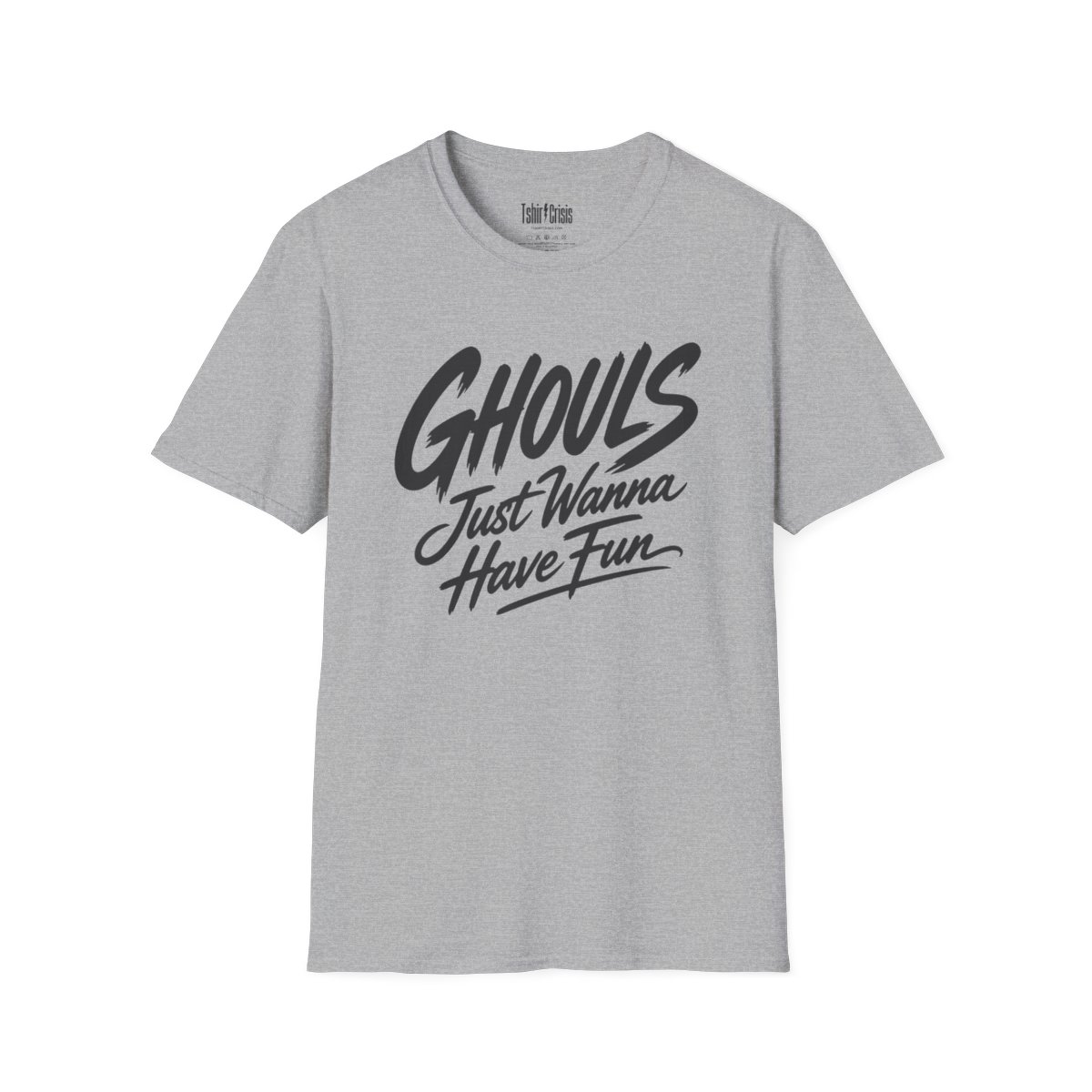 Ghouls Just Wanna Have Fun Halloween T-Shirt in Sport Grey
