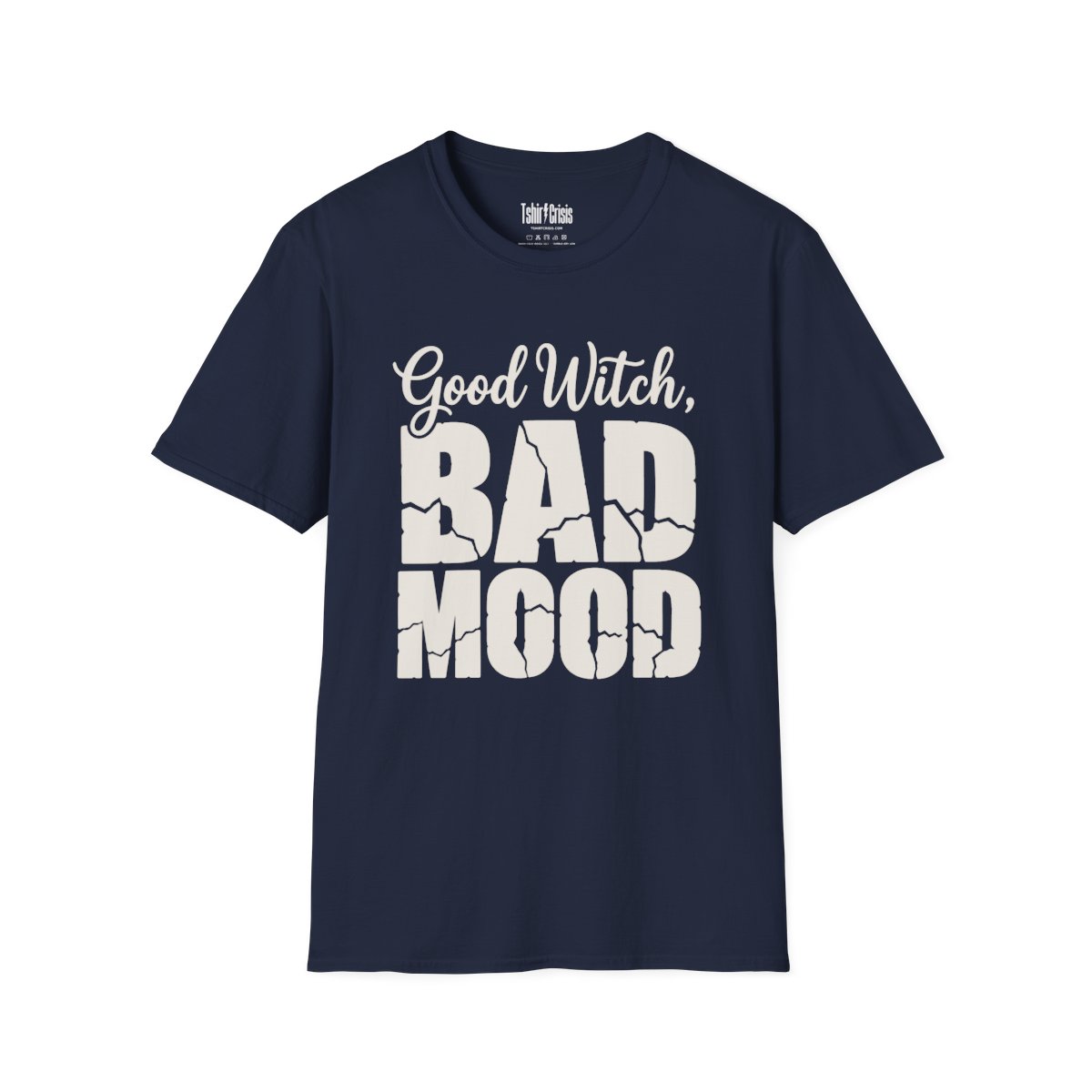 Good Witch, Bad Mood Halloween T-Shirt in Navy