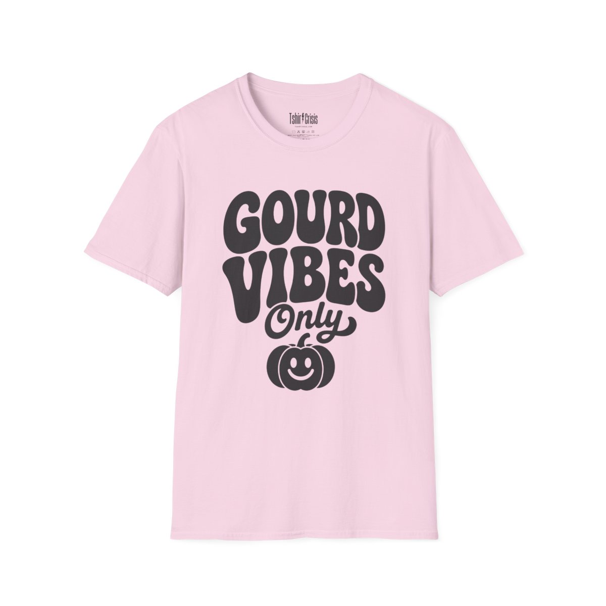 Gourd Vibes Only Halloween T-Shirt in Light Pink