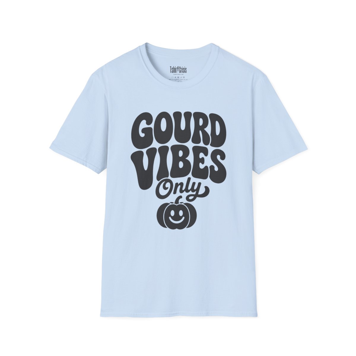 Gourd Vibes Only Halloween T-Shirt in Light Blue