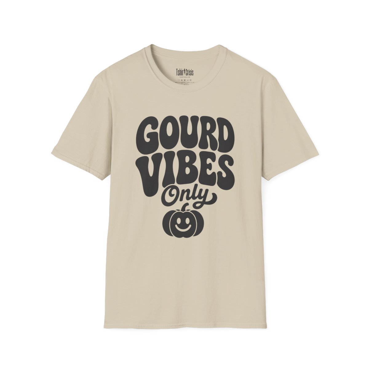 Gourd Vibes Only Halloween T-Shirt in Sand