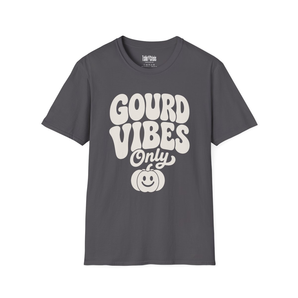 Gourd Vibes Only Halloween T-Shirt in Charcoal