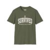 I Survived Thanksgiving Dinner T-Shirt in Military Green