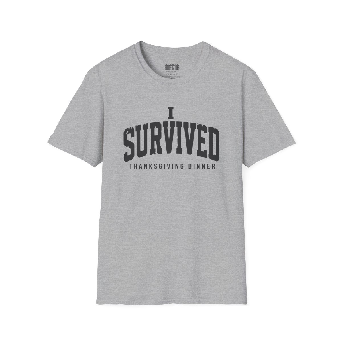 I Survived Thanksgiving Dinner T-Shirt in Sport Grey