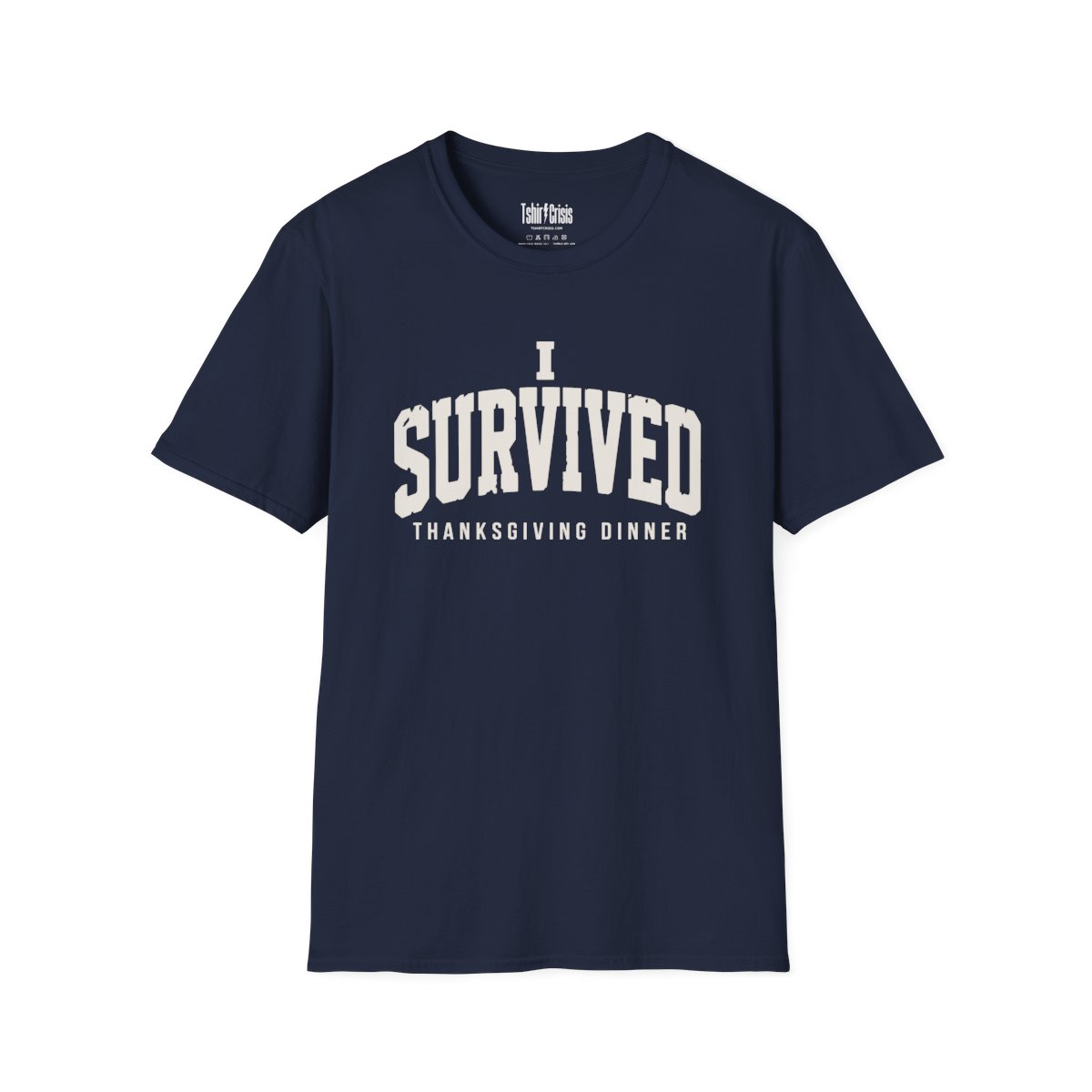 I Survived Thanksgiving Dinner T-Shirt in Navy