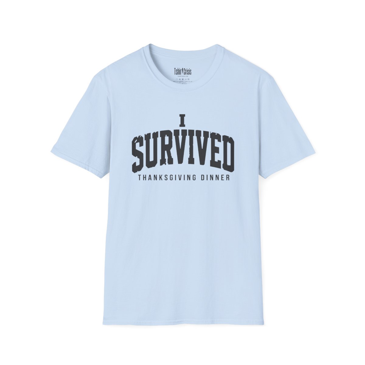 I Survived Thanksgiving Dinner T-Shirt in Light Blue