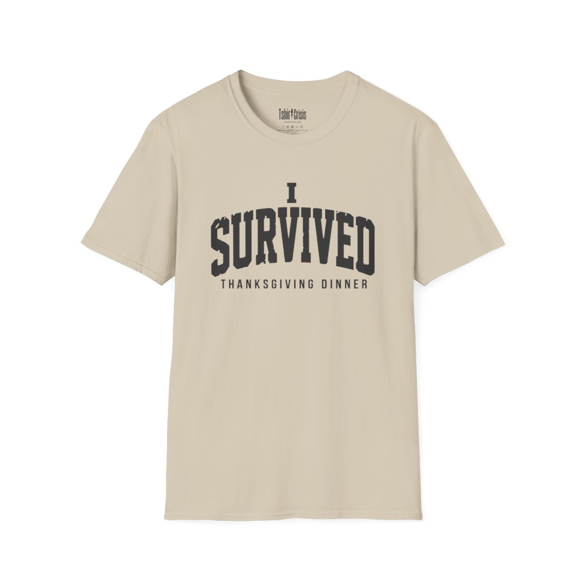 I Survived Thanksgiving Dinner T-Shirt in Sand